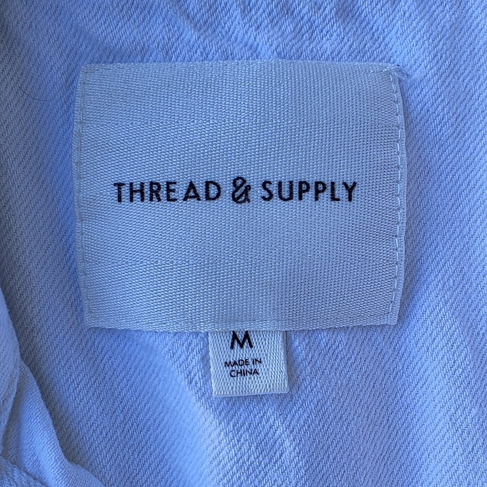 Thread & Supply White Button Front Jacket Size M - image 7